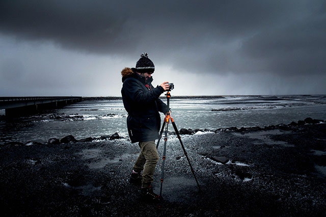 using a tripod on a cold location