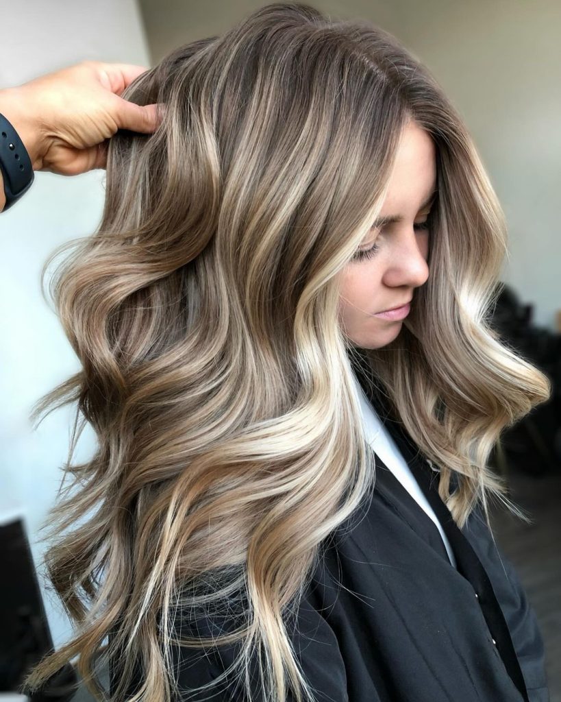 long layered bronde